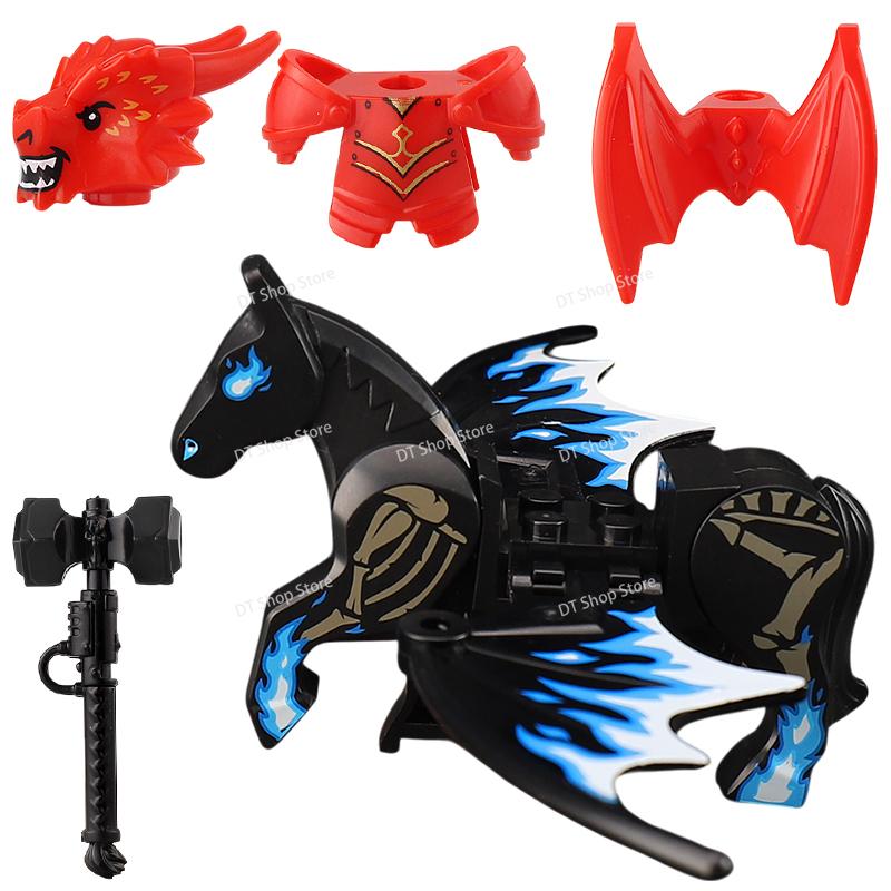 QQ04-7 Dragon Knights Heavy armor Bricks Assemble Building Blocks Action Figures accessories bricks Model Toys Christmas Gifts