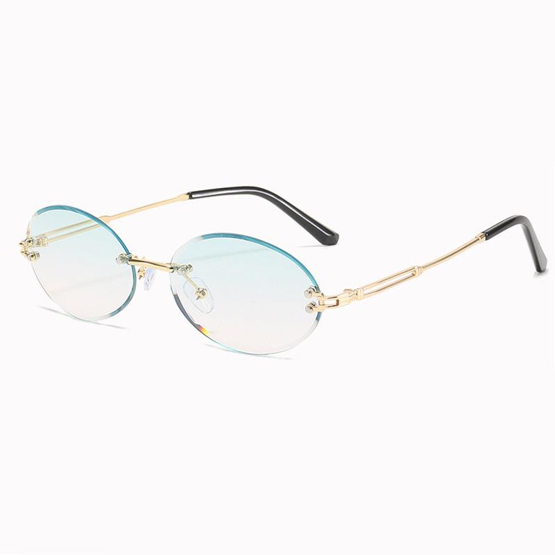 Ladies Sunglasses Personalized Frameless Trimmed Sunglasses Glasses