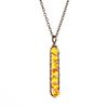 Vintage Hand-Wound Colorful Beaded Crystal Amethyst U-Shaped Pendant Necklace N121