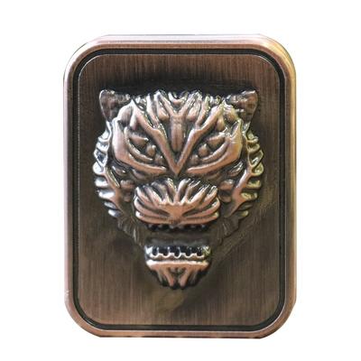 Tigerkopf Fidget Mechanischer Schieber Magnetische Push-Karte Schiebeplatte Haptische Münze Sensorisches Spielzeug EDC Metall Stressabbau Spielzeug