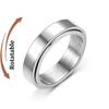 Copper Color Spinning Anxiety Rings for Men Women Star Moon Relaxing Ring 2025 Stainless Steel Anti Stress Rings Knuckle Zircon