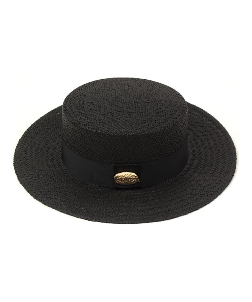 Black Flat Panama Hat
