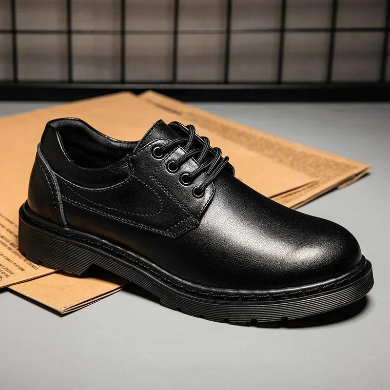 Fashion 2024 High Quality Mens Flat Designer Casual Leather Oxford Shoes Antiskid Thick Tottom Casual Formal Business Shoes Dress Shoes