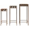VidaXL Set of 3 Plant Stands Vintage Style Rusty Metal