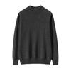 New cashmere sweater semi-turtleneck solid color sweater with wool backing knitted sweater