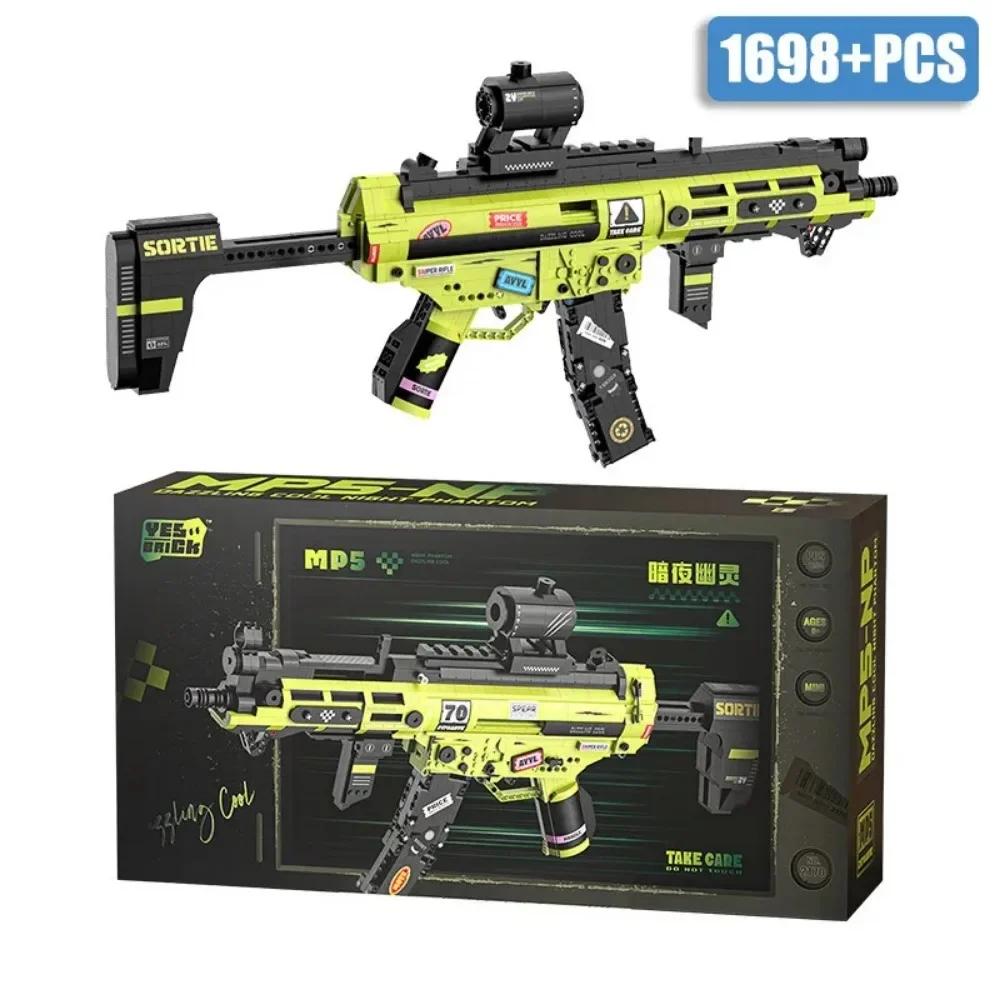 Moc Militär Mp5 Kriss Vector Maschinenpistolen Modell Mini Größe Bausteine Diy Waffe Mikro Steine Spielzeug Kind Junge Geburtstagsgeschenk