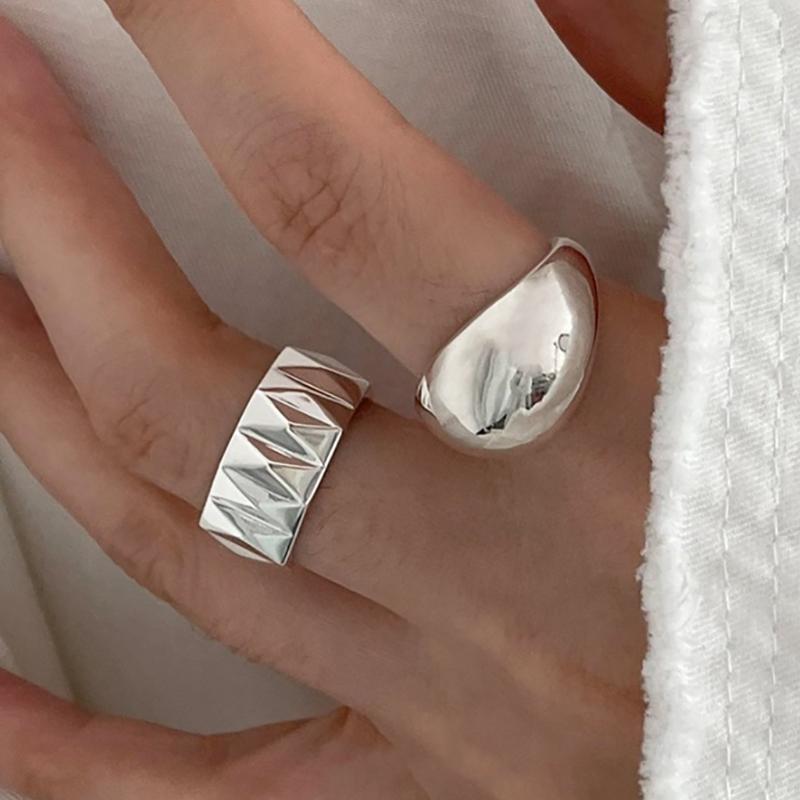 foxanry Geometrisk Ring For Kvinner Par Personlighet Overdrevet Kreativ Festsmykker Gaver Engros