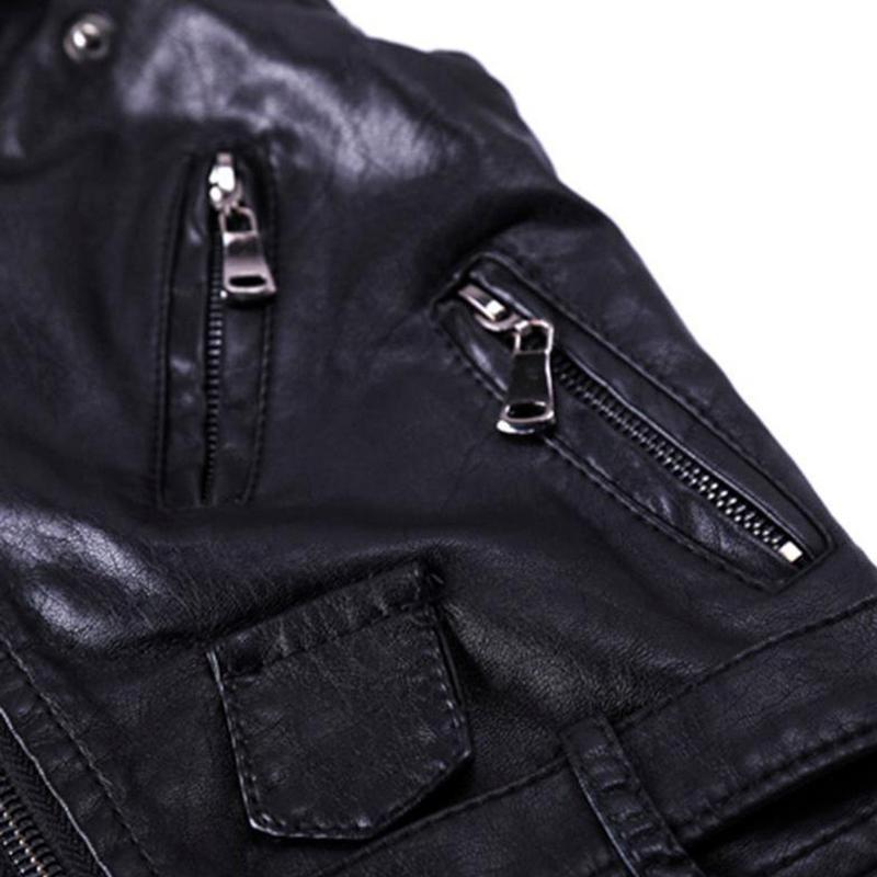 Kinderweste für Jungen Weste Jacke Frühling Herbst Einfarbig Kinderweste Junge PU-Leder Ärmellos Oberbekleidung Kleidung