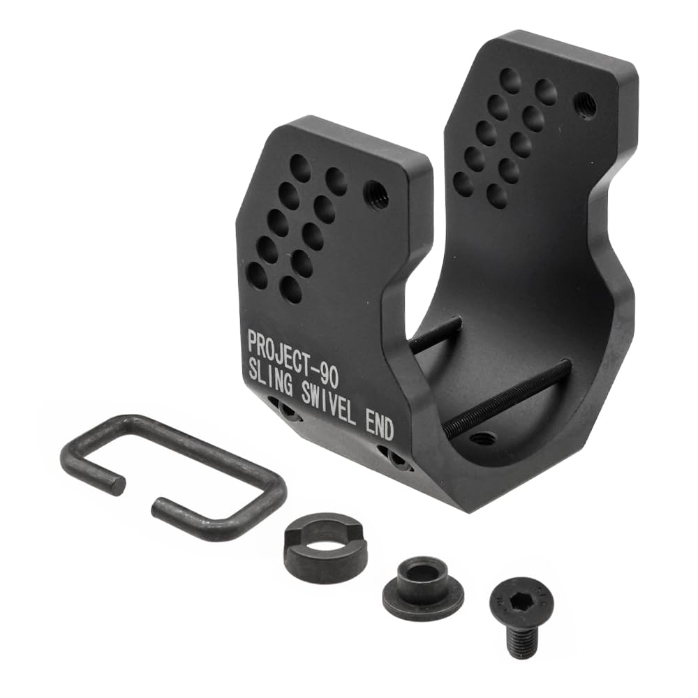 Ryohin Buhin Sling Swivel End Type A for Tokyo Marui P90 Series Rear Sling Mount Sling Adapter for One-Point Slings, Airsoft