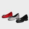Huizhou Yuanlitong celebrity style large size French women's shoes 2025 spring commuter style temperament high heels factory direct sales