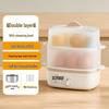 Automatic Egg Boiler & Breakfast Multi-Cooker with Power-Off Feature - Double-Layer, Ideal for Dorms & Homes