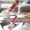 2 In 1 Silicone Bowl Holder Clip Heat Resistant Long Handle Bowl Gripper Anti-Scald Dish Retriever Tongs For Home Kitchen