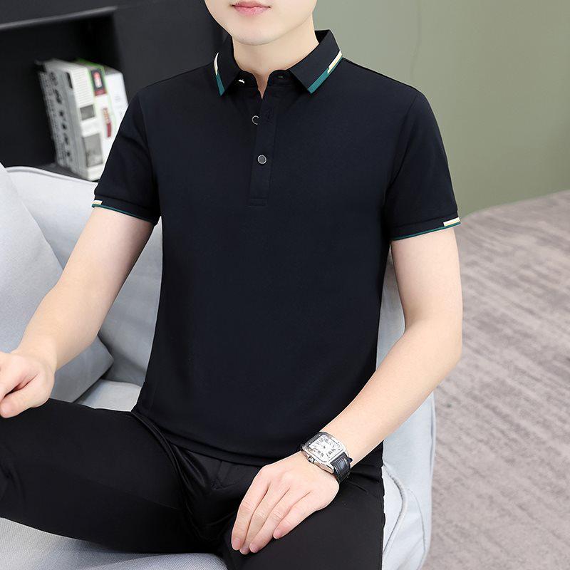 Men's Summer Short Sleeve Polo Shirt - Fashionable & Casual Breathable Lapel Tee