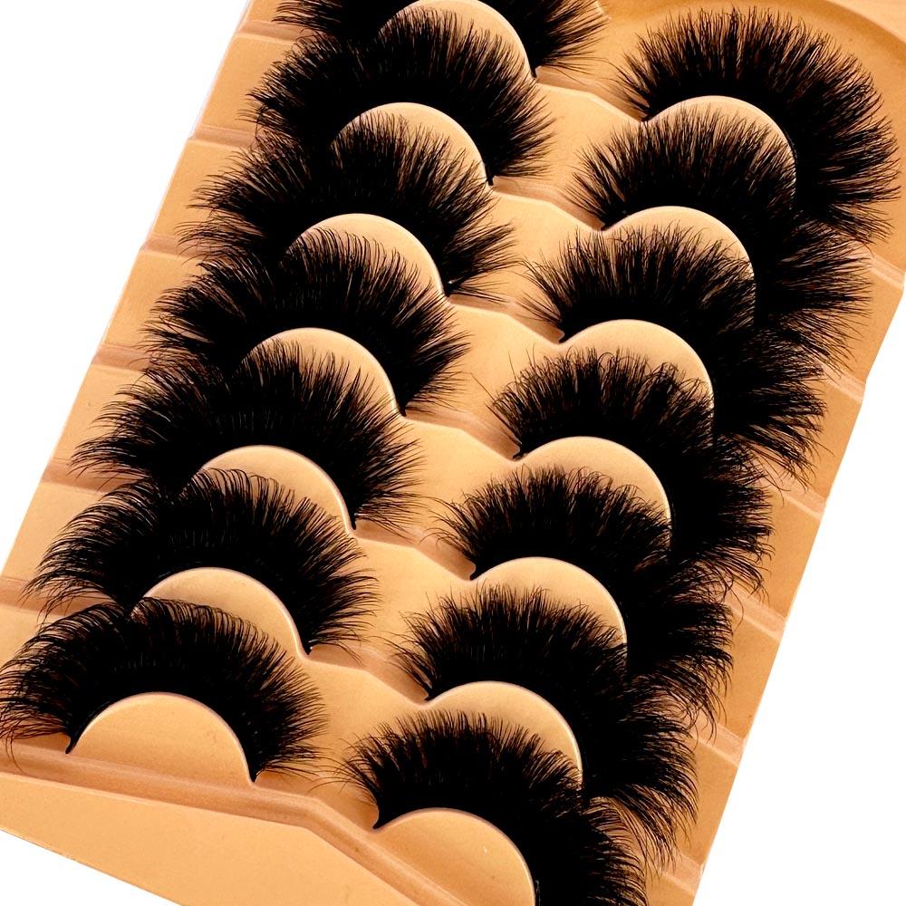 NEW 7pairs Fake Eyelashes Thick Long False Eyelashes Dramatic Lashes 3D Faux Mink Eyelashes Full Lashes Makeup