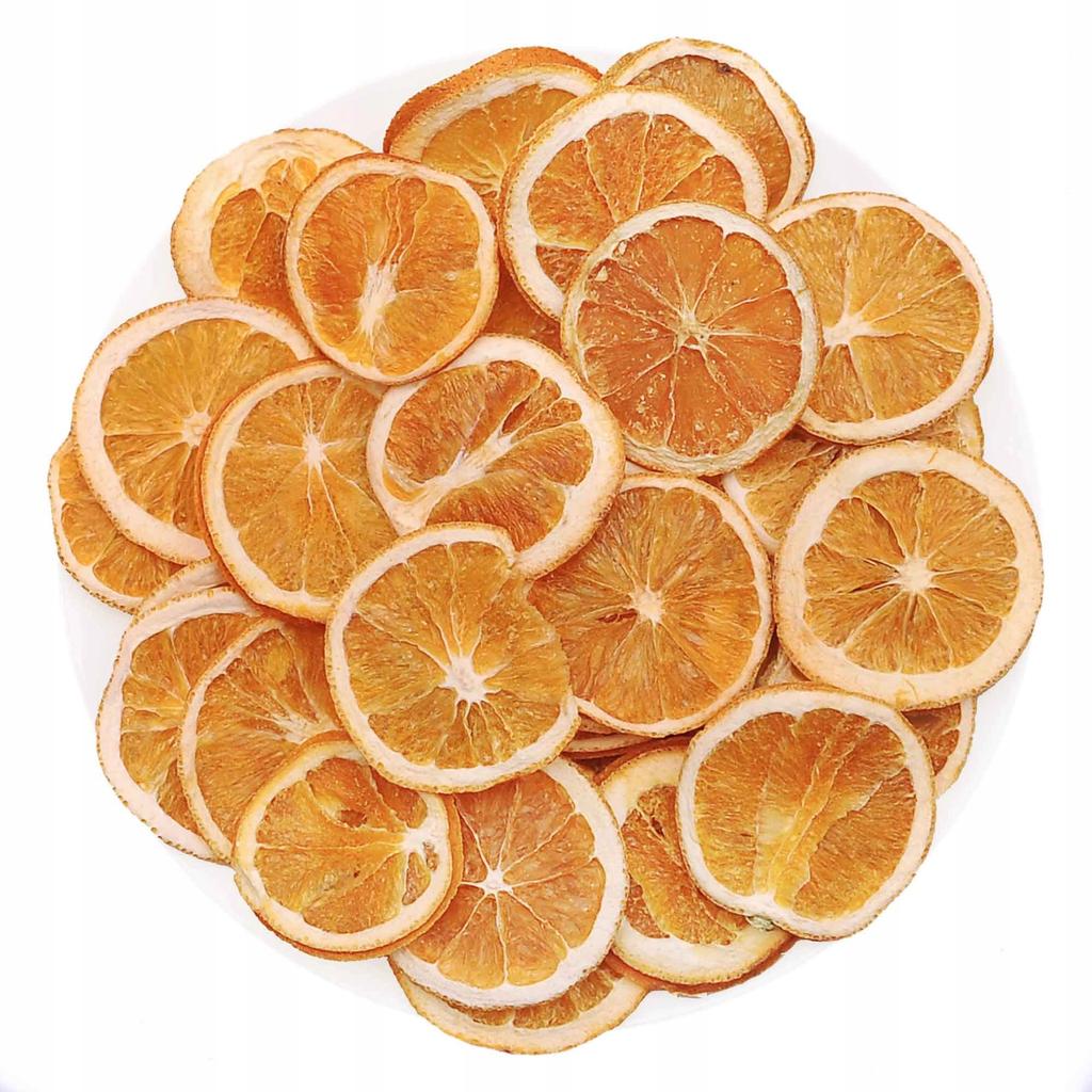 Suszone Pomarańcze w plastrach - 100g Jadalne