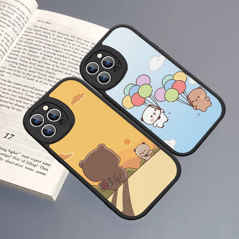 Cute Bubu Dudu Cartoon Phone Case For IPhone 16 15 14 13 12 11 Pro Max Plus Shockproof Leather Cover