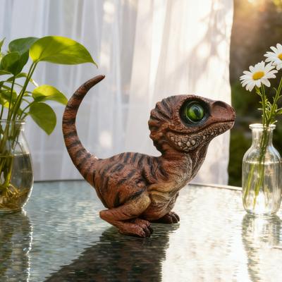 Realistic Dinosaur Figurine Resin Dinosaur Statue Weather-Resistant Outdoor Dinosaur Decoration Unique Gift for Kids