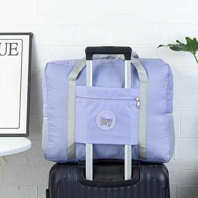 Large Foldable Double-Layer Travel Bag: Spacious Handbag for Airplane, Sports, Moving, Maternity, or Business Trips.