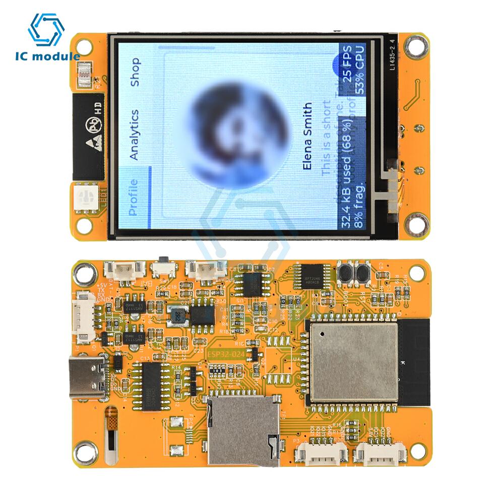 ESP32 2.4-inch 240 * 320 Capacitive Touch Display Type C WiFi BT Development Board Smart Display Screen