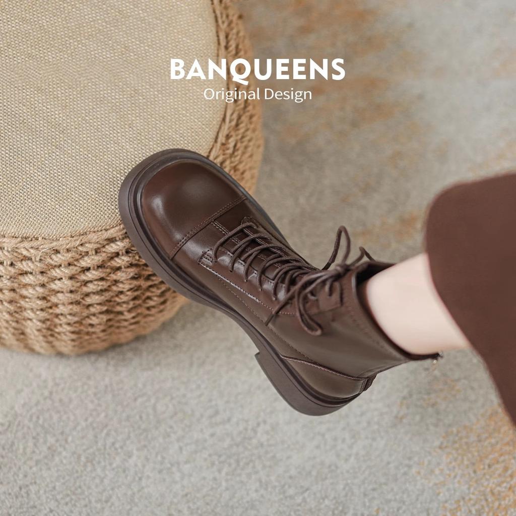 Show small feet! Half-curved Martin boots women's 2025 new spring and autumn single boots British thick-soled small men look thin short boots women