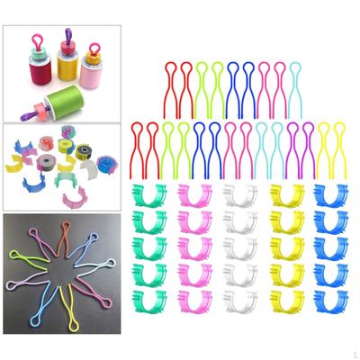 25 Stück Nähgarn-Spulenhalter-Clips, 25 Stück Kunststoff lang 2,7 Zoll für Stickereien