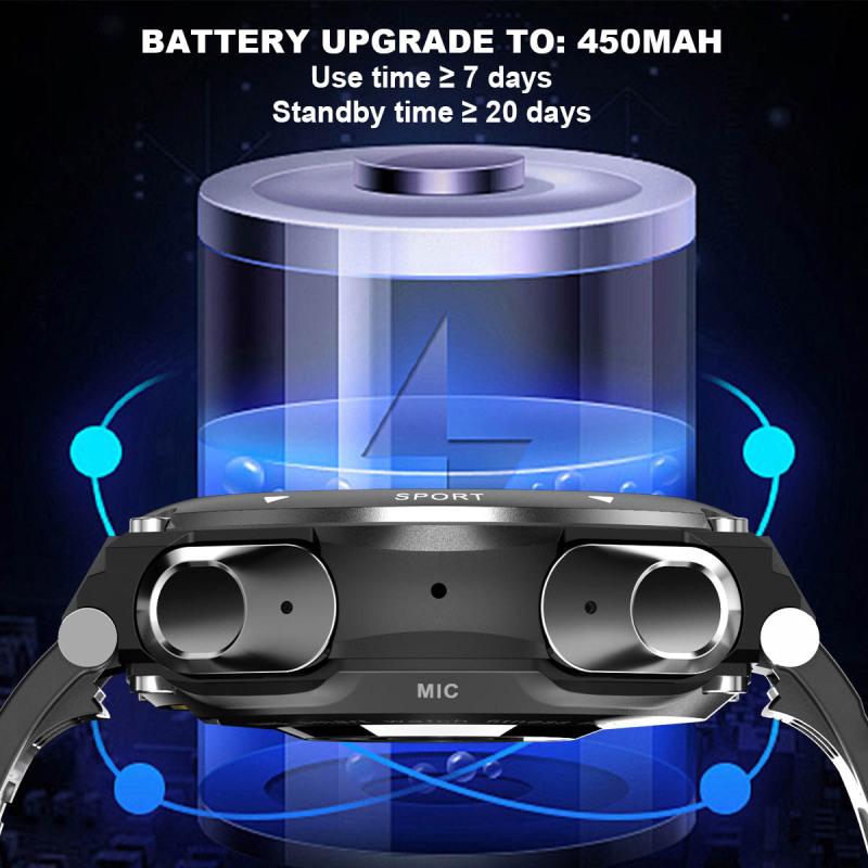 Smart Watch Wireless Earphone 2 In 1 HIFI Stereo Headphone Bluetooth Call Heart Rate Monitoring Smartwatch for Xiaomi Phone