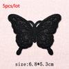5Pcs/Lot Glitter Butterfly Bow Iron on Patches - Embroidered Patches on Clothes Bags Hats Jackets Decor