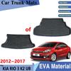 Kofferraummatte aus 3D-EVA-Material für KIA RIO 3 K2 UB Limousine Fließheck 2012~2017, Auto, leicht zu reinigen, Laderaumwanne, Kofferraumpolster, Zubehör