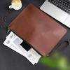 Handheld Waterproof Leather Document Bag with Custom Logo and Large Capacity.
