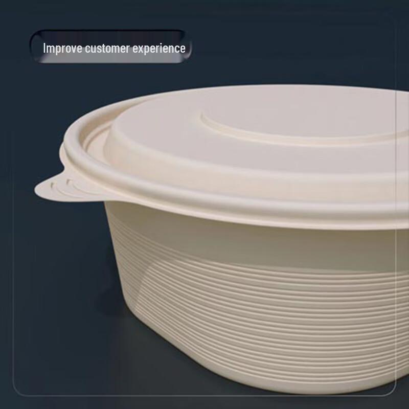 Compostable Corn Starch Round Food Box