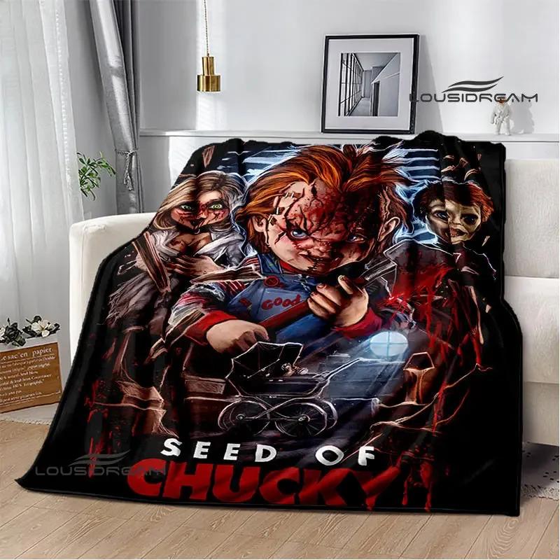 Horror movie Cult of Chucky Flange Warm blanket Soft and comfortable blanket picnic bed linings birthday gift