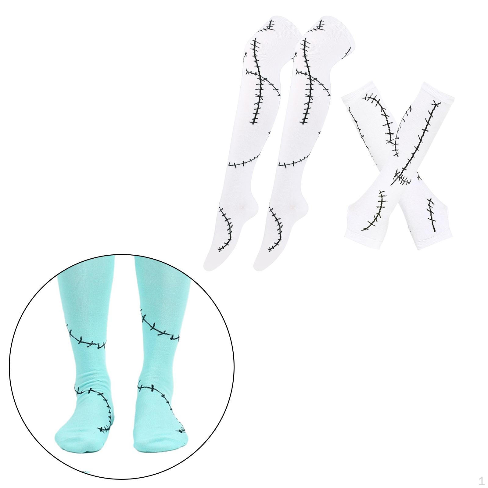 

Костюм на Хеллоуин, перчатки без пальцев и длинные носки для переодеваний Style C