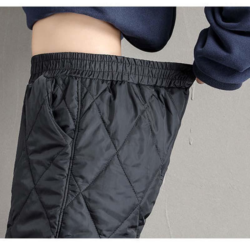 Damen Winter Warme Hose Mit Hoher Taille, Lässige, Lockere, Verdickte Daunen-Baumwollhose, Schlanke, Leichte, Einfache, Gerade Hose