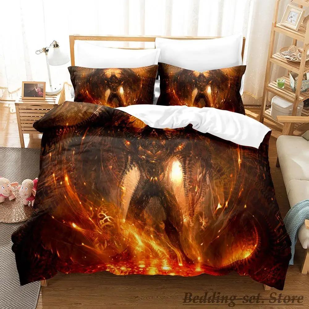 Comfortable Anime Print Bedding Set With Duvet Cover And Pillowcases Single Twin Full Queen King Sizes For All Ages