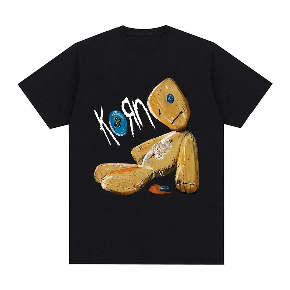 Korn Music Concert Rock Band WORLD TOUR T Shirt Vintage Metal Gothic Oversized T-shirt Streetwear Short Sleeve T Shirts
