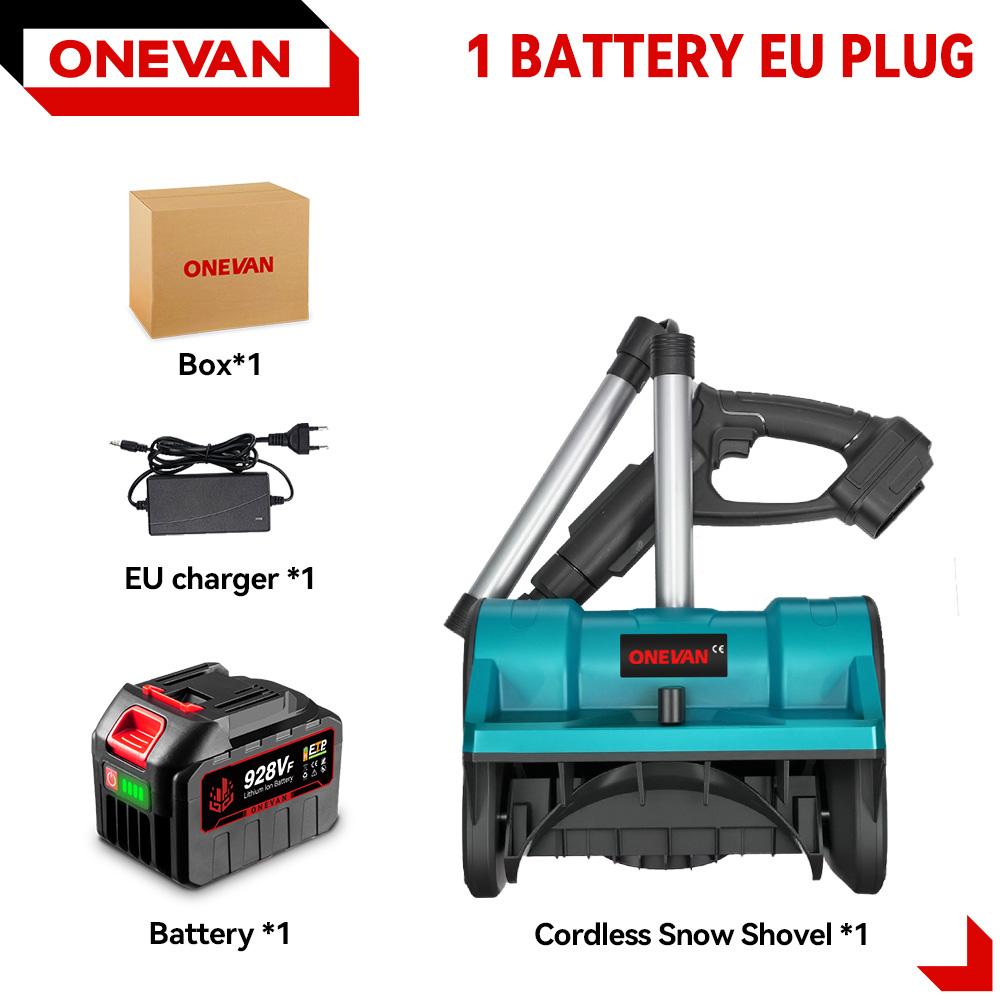 Balayeuse à neige électrique sans balais 3000W 300mm sans fil Chasse-neige Pelle Nettoyage de rue Jardin Outil électrique Pour batterie Makita 18V Broche