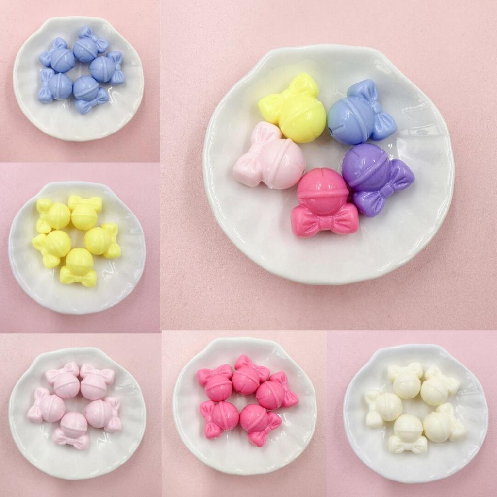 Creative Necklace 5pcs Creative Accessories DIY Bow Bell Beads Mobile Phone Chain Acrylic Bracelet 19.3*18.9mm Christmas Gift