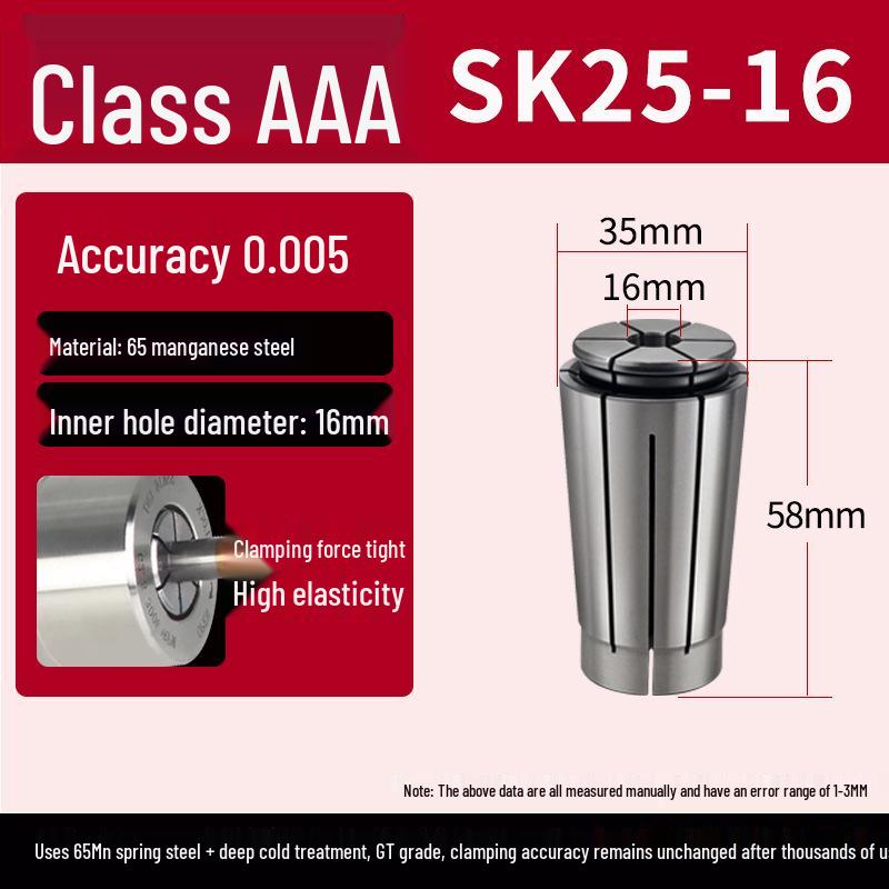 High-Precision SK16 Collet Chuck for CNC Engraving Machine