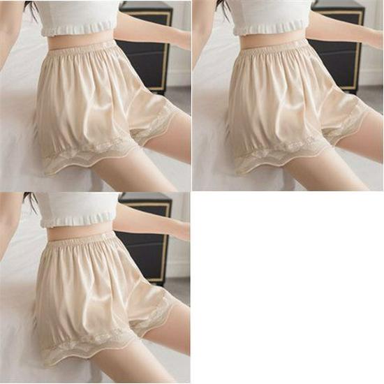 Ice Silk Women's Mid-Waist Loose Safety Shorts - Lightweight Summer Base Layer