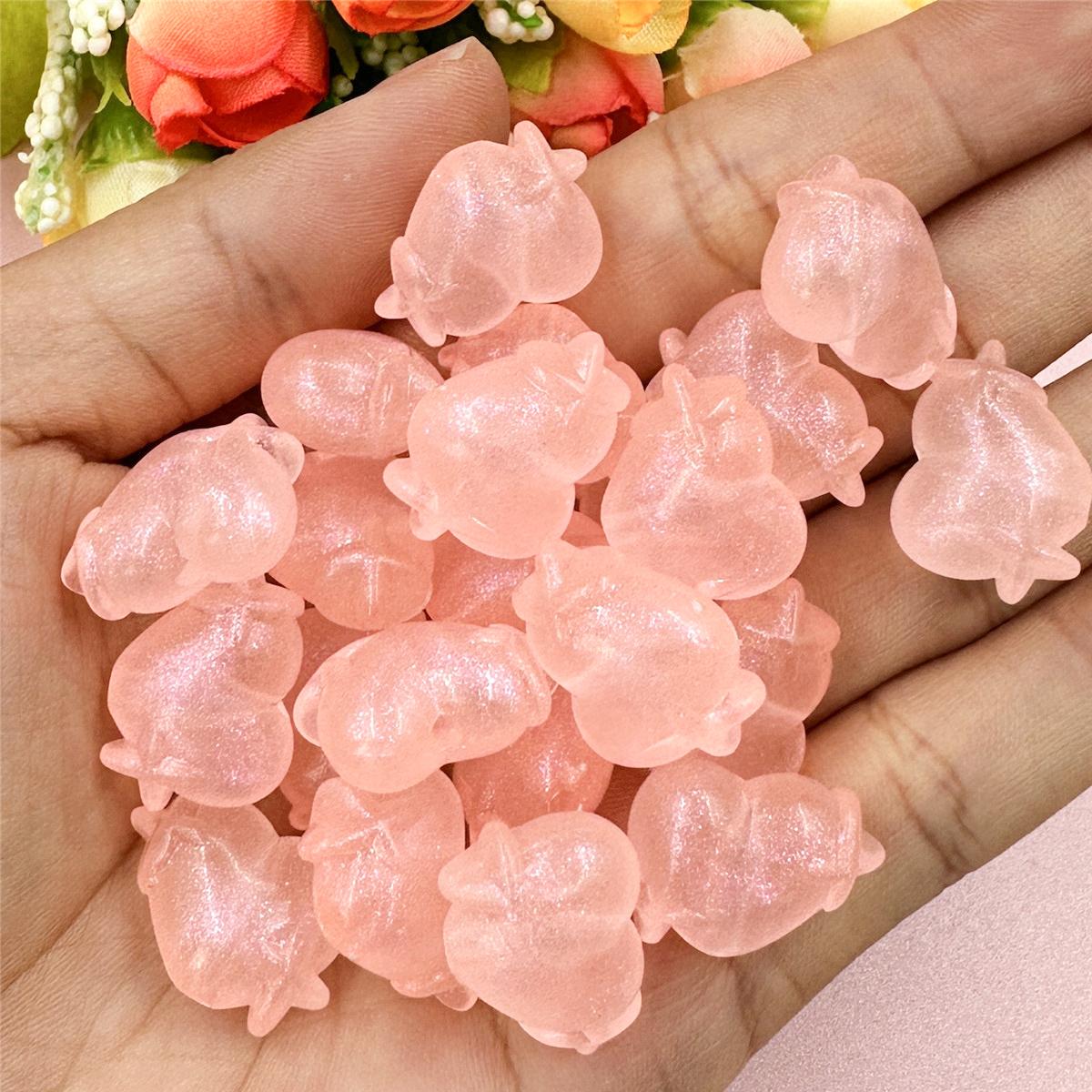 

DIY Материал ручной работы 14,2*20,3 мм с отверстием 50 шт. Ювелирные аксессуары в форме сердца Подвески Креативное акриловое ожерелье Браслет-распорка Свободные бусины розовый