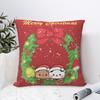 Cartoon Cute Bubu Dudu Christmas Pillowcase Printed Fabric Cushion Cover Decor Throw Pillow Case Cover Home Square 40X40Cm