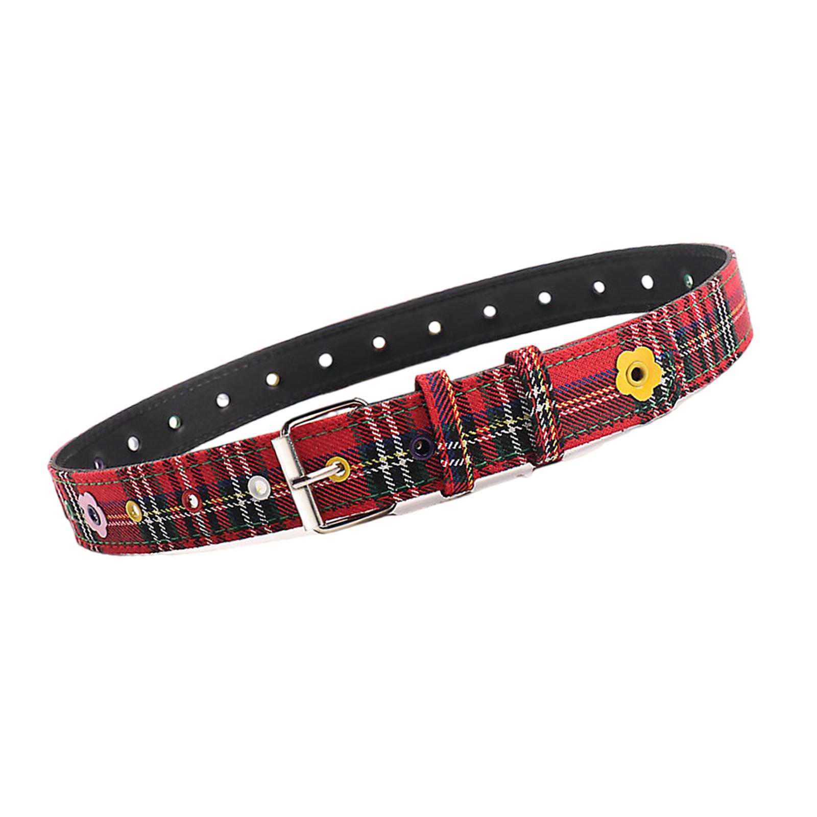 

Wide Waist Belt For Women Jeans Pants Retro Flower Eyelet Studded Waiststrap Adjustable Belt Fashion Waist Accessory червоний