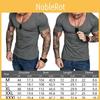 High-quality Men's Slim V Neck Short Sleeve Muscle Tee T-shirt For Casual Wear