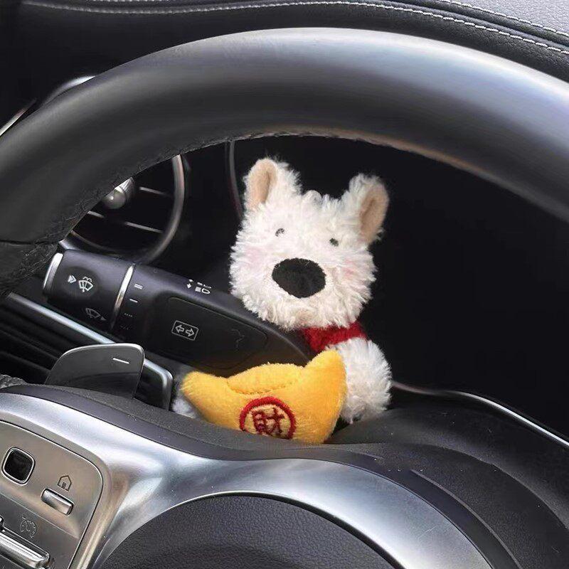 

West Highland White Terrier Dashboard Ornament - Cute New Year Decoration for Cars