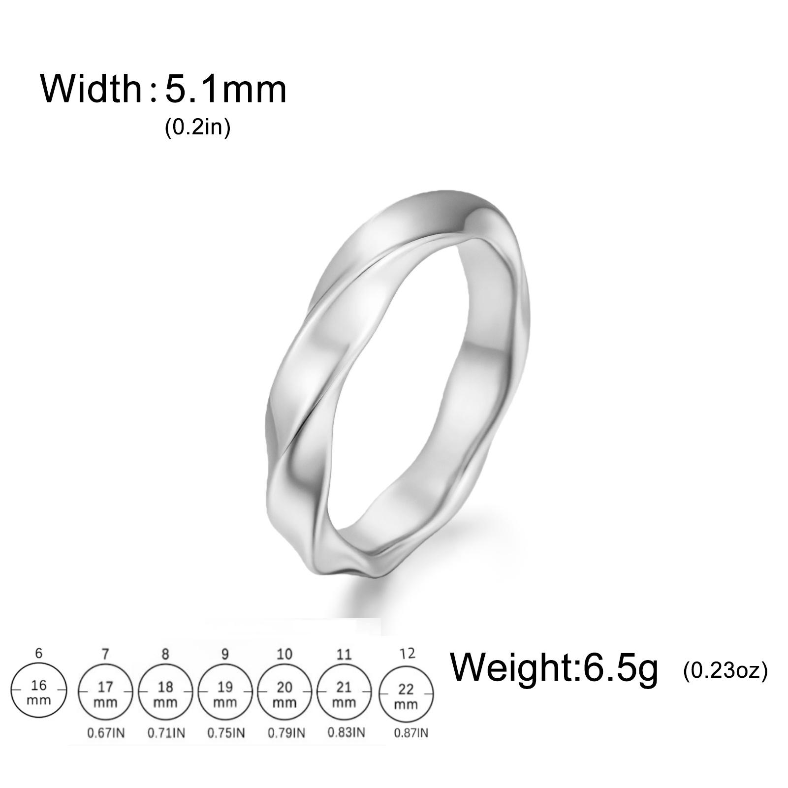 Minimalist Endless Love Couple Ring Stainless Steel Fashion Twisted Ring Couple Proposal Ring Anniversary Commemorative Ring 6