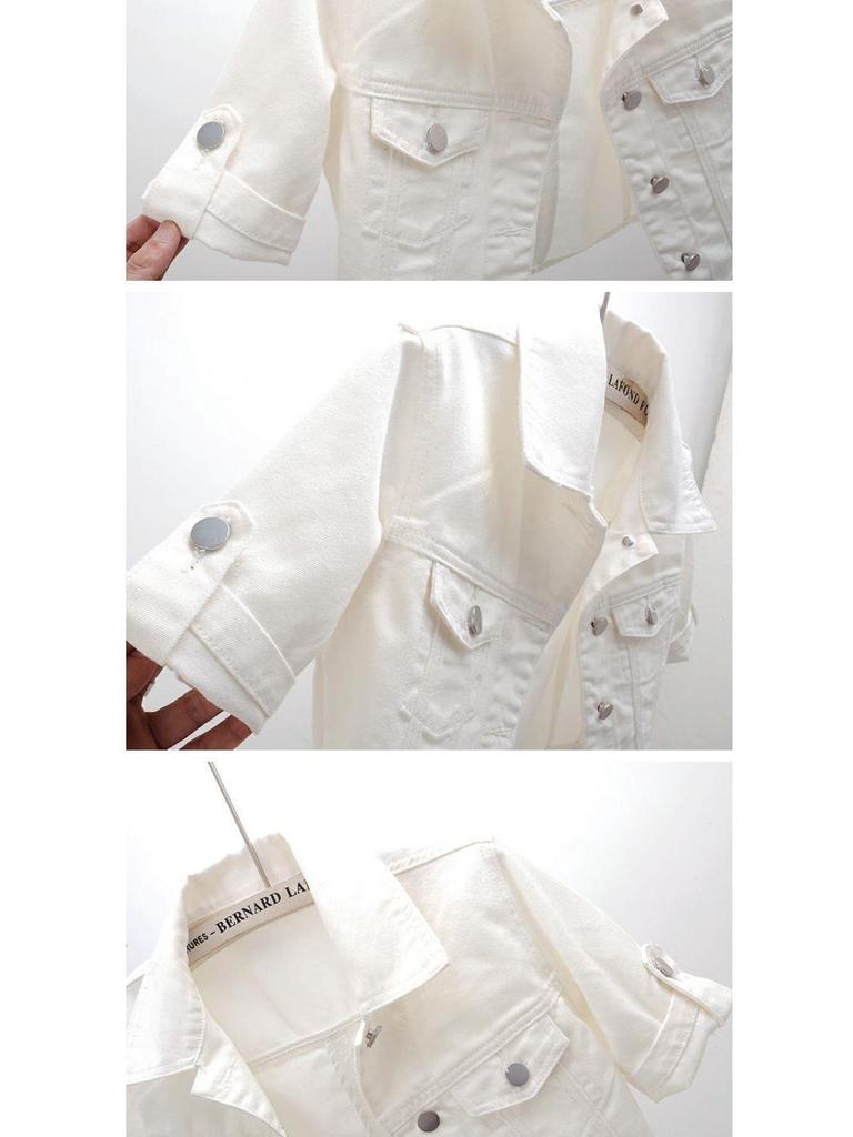 New Women's Sleeveless White Denim Jacket Shawl Cardigan