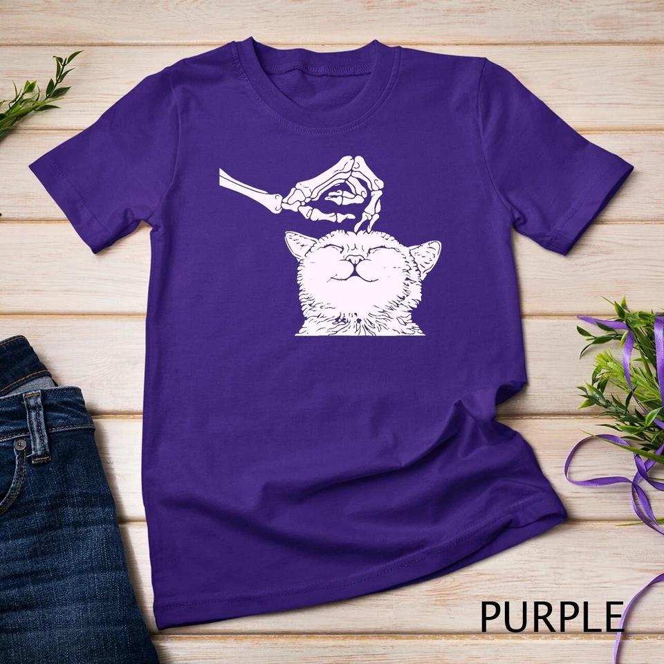 Cat Skeleton Hand Lazy Halloween Costume Cool Bones Kitten Unisex T-shirt 6 M