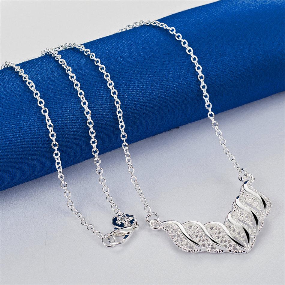 925 Sterling Silver 16-30 Inch Exquisite Geometric Pendant Necklace, Fashionable Wedding Women's Accessories Jewelry