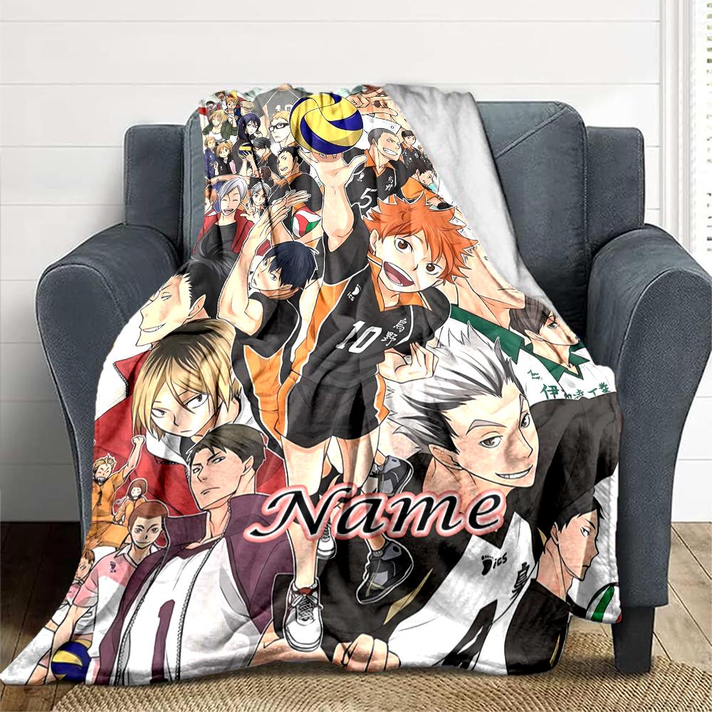 Individuelles 1 Stück Haikyuu! Teamgeist Decke, Weiche und Bequeme Decke, Lässig Warm, Camping Reise Decke, Geburtstagsgeschenk Q91272