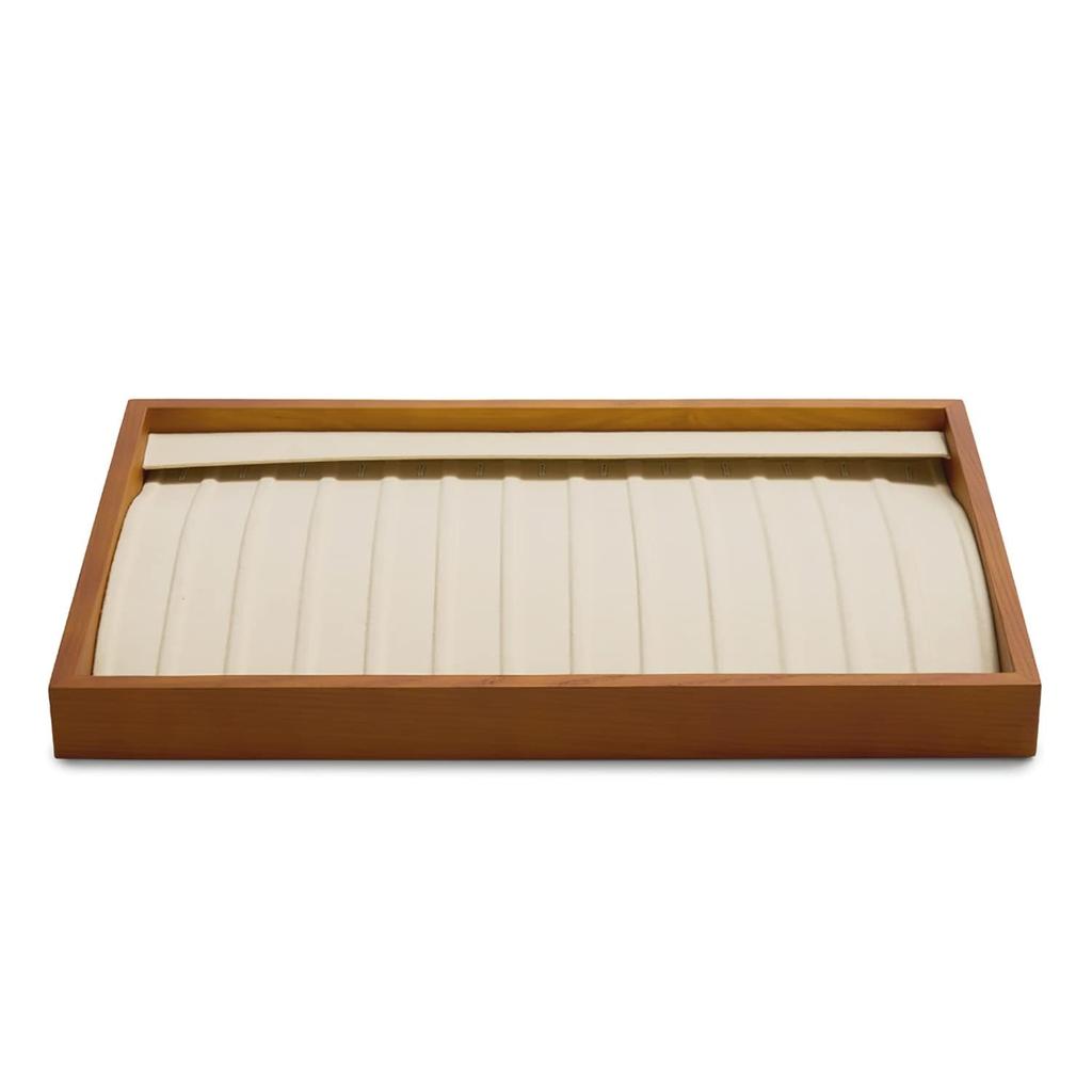 Woodten Jewelry Wooden Jewelry Storage Tray for Suitable for Fashion and Long Chains P05301 Tray, 13-Grid Bracelets, High-End Bracelets, Pendants,